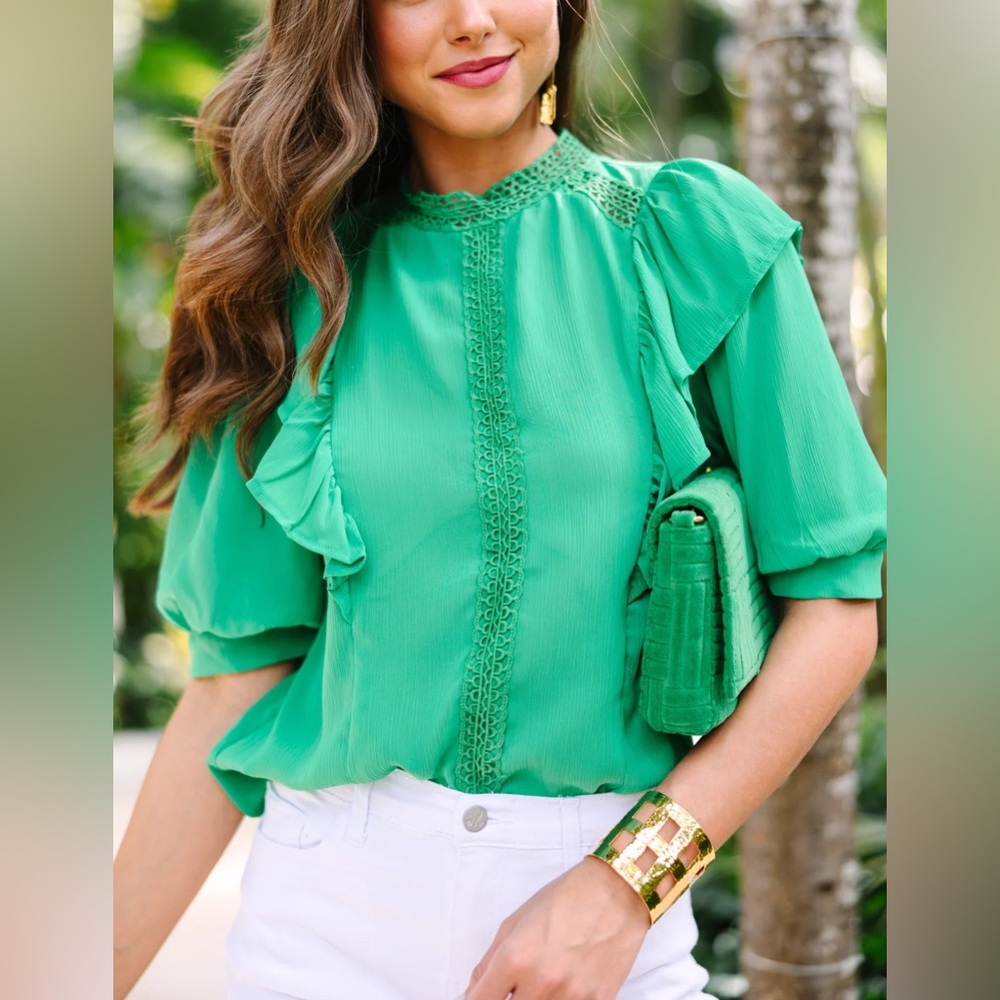 💕💚Kelly Green Blouse💚💕